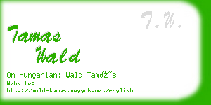 tamas wald business card